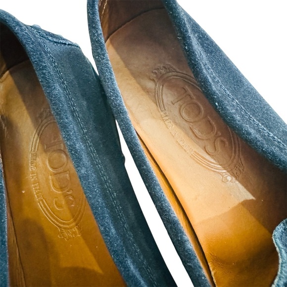 TOD’S woman’s suede black loafers size 81/2 EUC - Picture 4 of 8